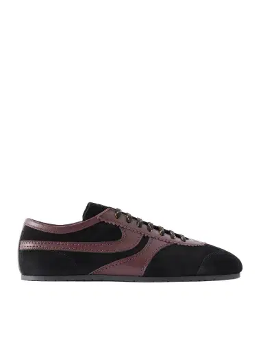 Dries Van Noten Leather-Trimmed Suede Sneakers - Men | Thumbnail 1