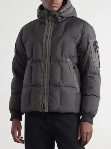 Stone Island Logo-Appliquéd Padded Quilted Garment-Dyed Shell Down Jacket - Men | Thumbnail 3 Stone Island Logo-Appliquéd Padded Quilted Garment-Dyed Shell Down Jacket - Men | Thumbnail 3