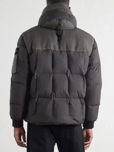 Stone Island Logo-Appliquéd Padded Quilted Garment-Dyed Shell Down Jacket - Men | Thumbnail 4 Stone Island Logo-Appliquéd Padded Quilted Garment-Dyed Shell Down Jacket - Men | Thumbnail 4