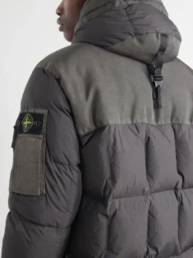 Stone Island Logo-Appliquéd Padded Quilted Garment-Dyed Shell Down Jacket - Men | Thumbnail 5 Stone Island Logo-Appliquéd Padded Quilted Garment-Dyed Shell Down Jacket - Men | Thumbnail 5