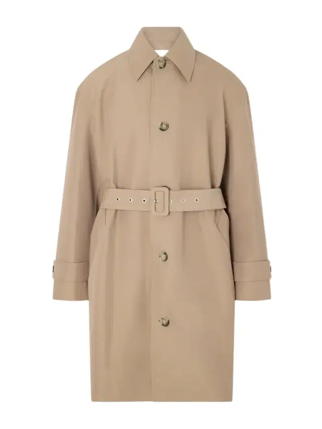 AMI PARIS Belted Woven Trench Coat - Men