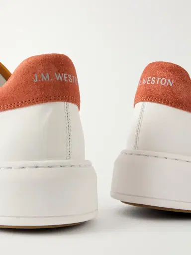 J.M. Weston On Time Suede-Trimmed Leather Sneakers - Men | Thumbnail 5 J.M. Weston On Time Suede-Trimmed Leather Sneakers - Men | Thumbnail 5