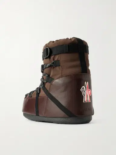 Moncler Grenoble Moon Boot Icon Low Gaiter Padded Shell and Leather Snow Boots - Men | Thumbnail 4