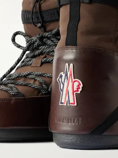 Moncler Grenoble Moon Boot Icon Low Gaiter Padded Shell and Leather Snow Boots - Men | Thumbnail 5