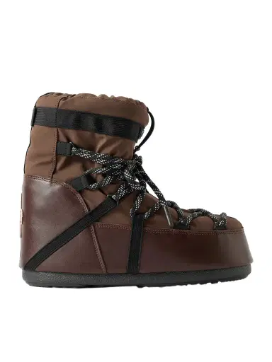 Moncler Grenoble Moon Boot Icon Low Gaiter Padded Shell and Leather Snow Boots - Men | Thumbnail 1