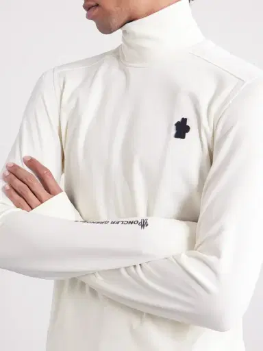 Moncler Grenoble Slim-Fit Logo-Appliquéd Polartec® Power Grid™ Base Layer - Men | Thumbnail 5 Moncler Grenoble Slim-Fit Logo-Appliquéd Polartec® Power Grid™ Base Layer - Men | Thumbnail 5