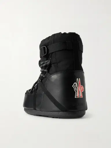 Moncler Grenoble Moon Boot Icon Low Gaiter Padded Shell and Leather Snow Boots - Men | Thumbnail 4