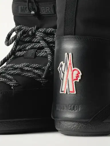 Moncler Grenoble Moon Boot Icon Low Gaiter Padded Shell and Leather Snow Boots - Men | Thumbnail 5