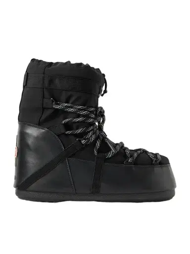 Moncler Grenoble Moon Boot Icon Low Gaiter Padded Shell and Leather Snow Boots - Men | Thumbnail 1