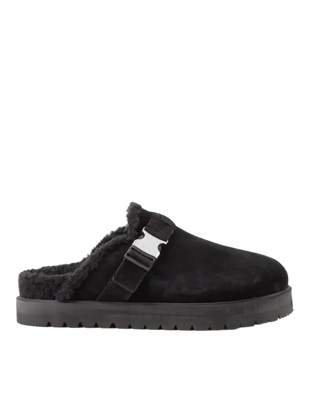 Moncler Mon Faux Shearling-Lined Suede Clogs - Men