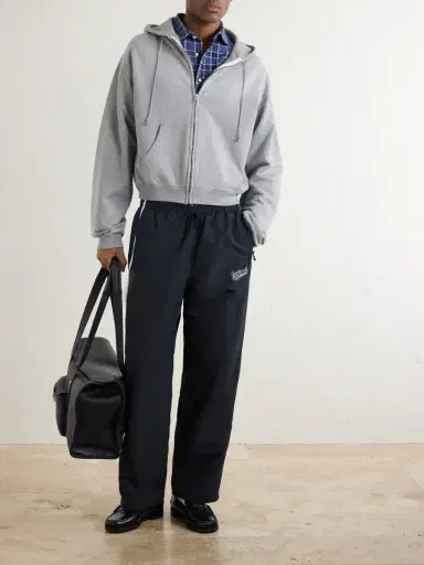 Aimé Leon Dore Straight-Leg Logo-Embroidered Striped Shell Sweatpants - Men | Thumbnail 2 Aimé Leon Dore Straight-Leg Logo-Embroidered Striped Shell Sweatpants - Men | Thumbnail 2