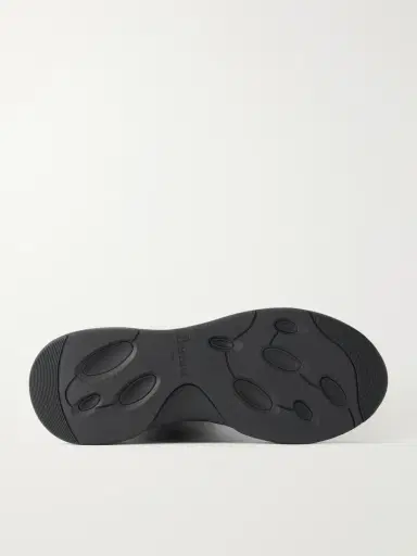 Berluti Shadow Leather-Trimmed Stretch-Knit Sneakers - Men | Thumbnail 3