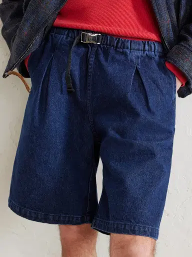 Monitaly Wide-Leg Pleated Denim Shorts - Men | Thumbnail 5 Monitaly Wide-Leg Pleated Denim Shorts - Men | Thumbnail 5