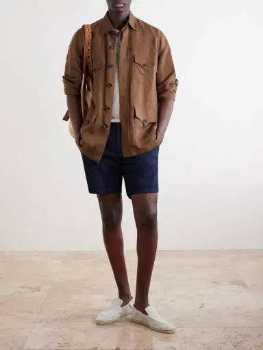 Onia Straight-Leg Cotton-Blend Shorts - Men | Thumbnail 2