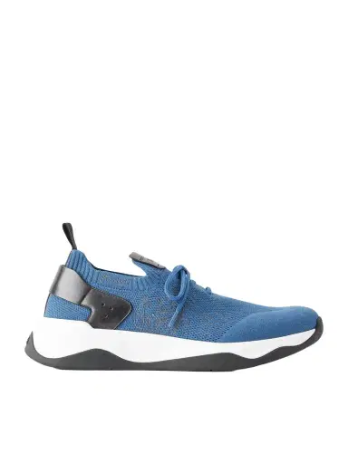 Berluti Shadow Leather-Trimmed Stretch-Knit Sneakers - Men | Thumbnail 1