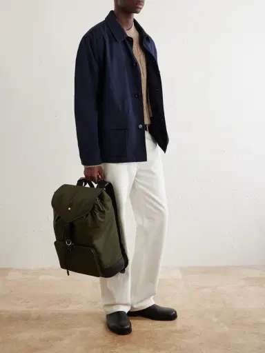 Montblanc Panorama Leather-Trimmed Shell Backpack - Men | Thumbnail 2