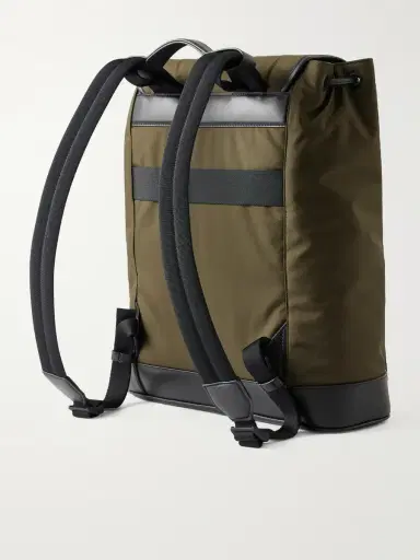 Montblanc Panorama Leather-Trimmed Shell Backpack - Men | Thumbnail 4