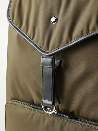 Montblanc Panorama Leather-Trimmed Shell Backpack - Men | Thumbnail 5
