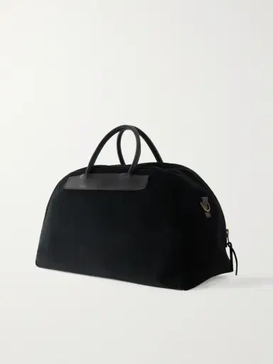 Bleu de Chauffe Sac Voyage Leather-Trimmed Suede Weekend Bag - Men | Thumbnail 3