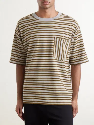 Dries Van Noten Heso Striped Cotton-Jersey T-Shirt - Men | Thumbnail 3