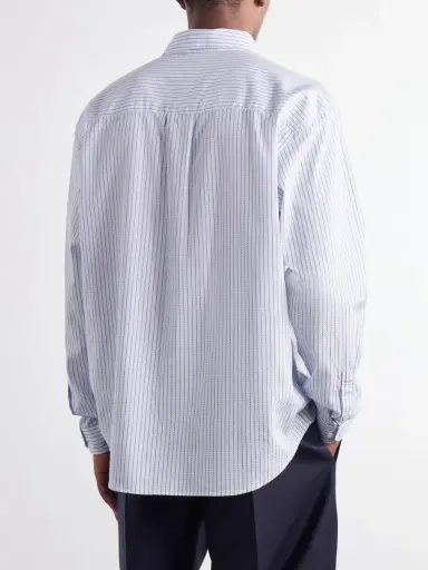 mfpen Distant Striped Cotton-Poplin Shirt - Men | Thumbnail 4 mfpen Distant Striped Cotton-Poplin Shirt - Men | Thumbnail 4