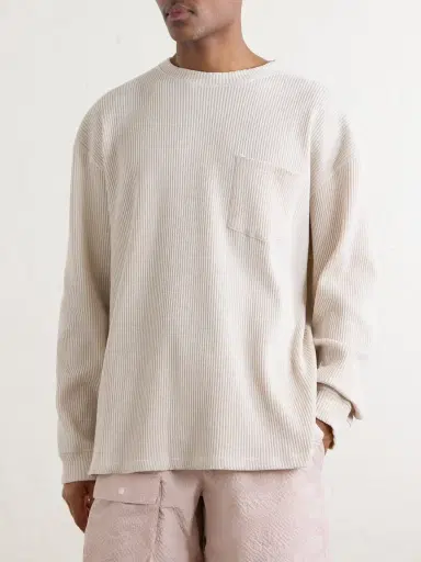 FrizmWORKS Oversized Waffle-Knit Cotton-Blend T-Shirt - Men | Thumbnail 3 FrizmWORKS Oversized Waffle-Knit Cotton-Blend T-Shirt - Men | Thumbnail 3
