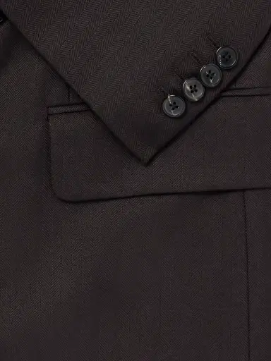 Dries Van Noten Double-Breasted Herringbone Wool Blazer - Men | Thumbnail 6
