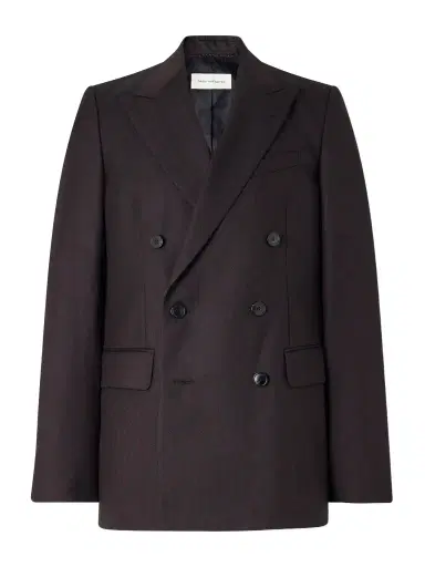 Dries Van Noten Double-Breasted Herringbone Wool Blazer - Men | Thumbnail 1