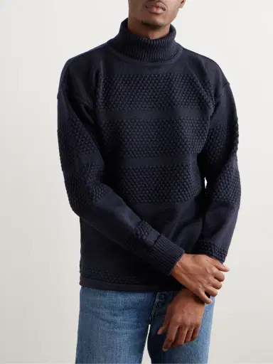 S.N.S. Herning Textured Virgin Wool Rollneck Sweater - Men | Thumbnail 3 S.N.S. Herning Textured Virgin Wool Rollneck Sweater - Men | Thumbnail 3