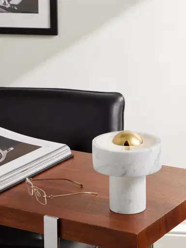 Tom Dixon Stone Portable Marble and Gold-Tone LED Lamp - Men | Thumbnail 2 Tom Dixon Stone Portable Marble and Gold-Tone LED Lamp - Men | Thumbnail 2
