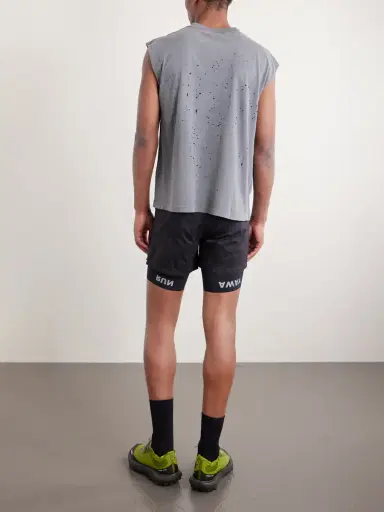 Satisfy Distressed Logo-Print MothTech™ Organic Cotton-Jersey Tank Top - Men | Thumbnail 3