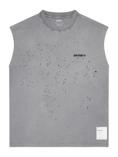 Satisfy Distressed Logo-Print MothTech™ Organic Cotton-Jersey Tank Top - Men | Thumbnail 1