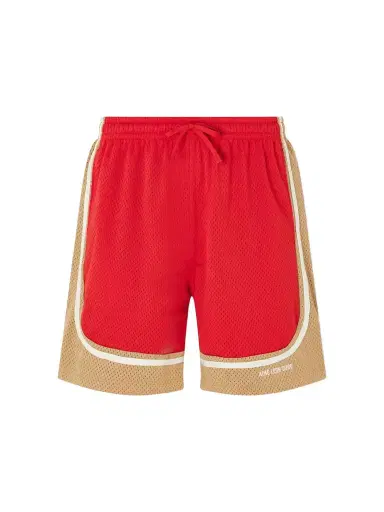 Aimé Leon Dore Novelty Straight-Leg Logo-Embroidered Mesh Drawstring Shorts - Men | Thumbnail 1 Aimé Leon Dore Novelty Straight-Leg Logo-Embroidered Mesh Drawstring Shorts - Men | Thumbnail 1