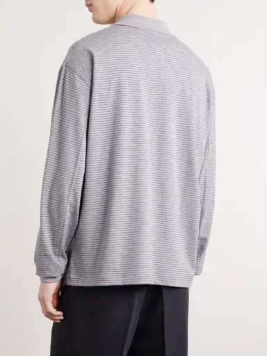 ATON Striped Suvin Cotton-Jersey Polo Shirt - Men | Thumbnail 4 ATON Striped Suvin Cotton-Jersey Polo Shirt - Men | Thumbnail 4
