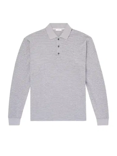 ATON Striped Suvin Cotton-Jersey Polo Shirt - Men | Thumbnail 1 ATON Striped Suvin Cotton-Jersey Polo Shirt - Men | Thumbnail 1