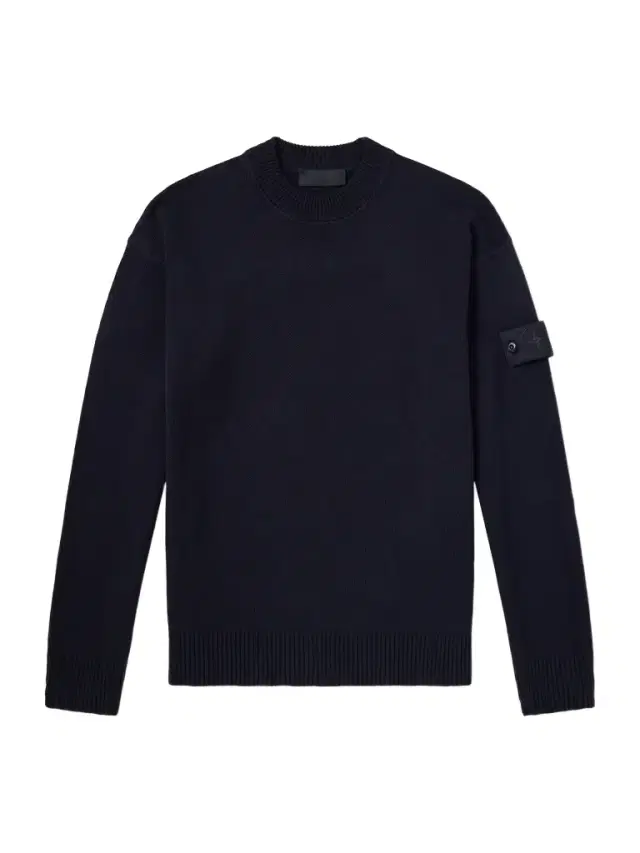 Ghost Logo-Appliquéd Cotton and Cashmere-Blend Sweater - Men