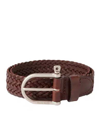 Bleu de Chauffe 3.5cm Woven Leather Belt - Men | Thumbnail 1 Bleu de Chauffe 3.5cm Woven Leather Belt - Men | Thumbnail 1