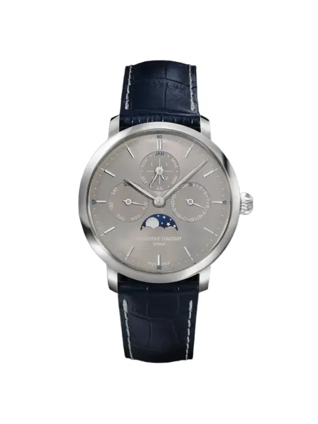 Frederique Constant Slimline Automatic Perpetual Calendar Moon-Phase Stainless Steel Watch, Ref. FC-775G4S6 - Men