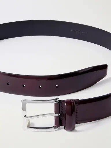 Anderson's 4cm Glossed-Leather Belt - Men | Thumbnail 2 Anderson's 4cm Glossed-Leather Belt - Men | Thumbnail 2
