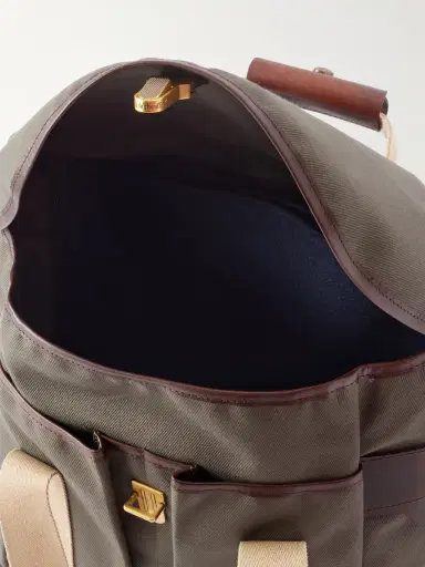 Bleu de Chauffe Chiloé Leather-Trimmed Waxed Cotton-Canvas Backpack - Men | Thumbnail 6