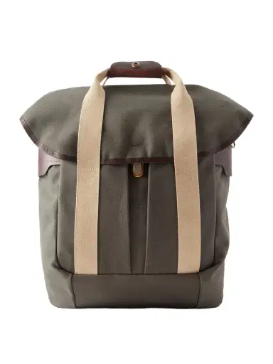 Bleu de Chauffe Chiloé Leather-Trimmed Waxed Cotton-Canvas Backpack - Men | Thumbnail 1