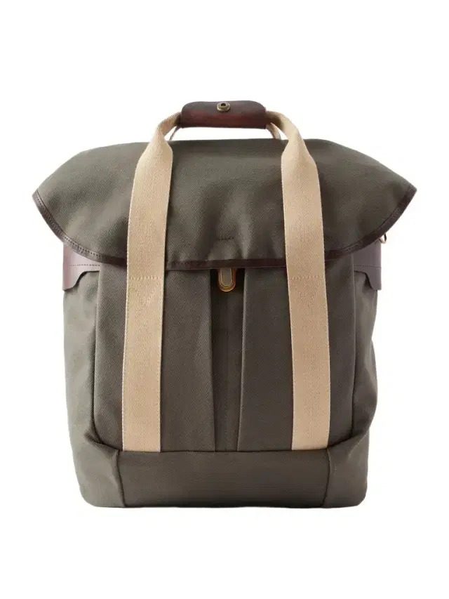 Bleu de Chauffe Chiloé Leather-Trimmed Waxed Cotton-Canvas Backpack - Men