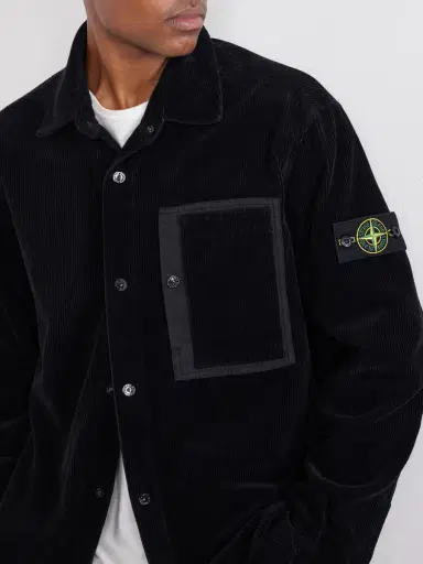 Stone Island Logo-Appliquéd Garment-Dyed Cotton-Corduroy Shirt - Men | Thumbnail 5 Stone Island Logo-Appliquéd Garment-Dyed Cotton-Corduroy Shirt - Men | Thumbnail 5