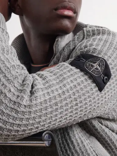 Stone Island Mineral-Dyed Cotton Zip-Up Sweater - Men | Thumbnail 5