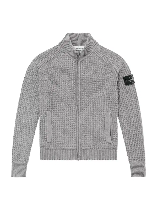 Mineral-Dyed Cotton Zip-Up Sweater - Men Mineral-Dyed Cotton Zip-Up Sweater - Men