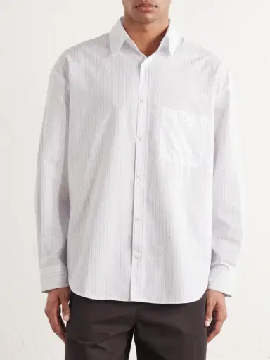 De Bonne Facture Architect Striped Cotton-Poplin Shirt - Men | Thumbnail 3 De Bonne Facture Architect Striped Cotton-Poplin Shirt - Men | Thumbnail 3