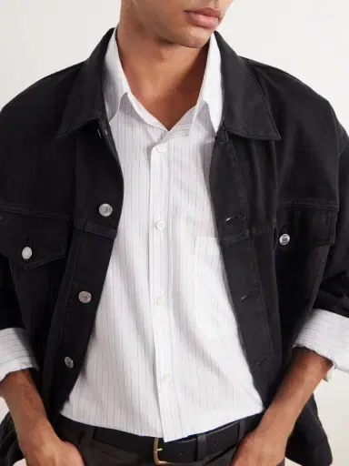 De Bonne Facture Architect Striped Cotton-Poplin Shirt - Men | Thumbnail 6 De Bonne Facture Architect Striped Cotton-Poplin Shirt - Men | Thumbnail 6