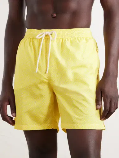 Anderson & Sheppard Straight-Leg Mid-Length Printed Swim Shorts - Men | Thumbnail 2 Anderson & Sheppard Straight-Leg Mid-Length Printed Swim Shorts - Men | Thumbnail 2