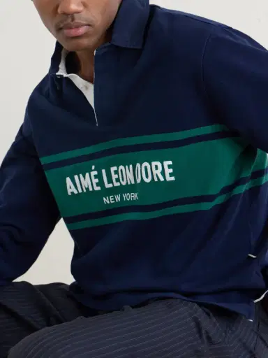 Aimé Leon Dore Logo-Embroidered Cotton-Jersey Polo Sweater - Men | Thumbnail 5 Aimé Leon Dore Logo-Embroidered Cotton-Jersey Polo Sweater - Men | Thumbnail 5