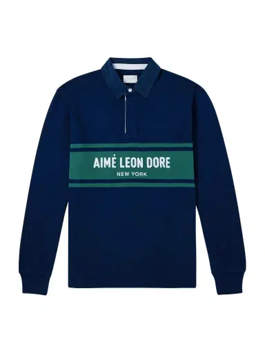 Aimé Leon Dore Logo-Embroidered Cotton-Jersey Polo Sweater - Men | Thumbnail 1 Aimé Leon Dore Logo-Embroidered Cotton-Jersey Polo Sweater - Men | Thumbnail 1